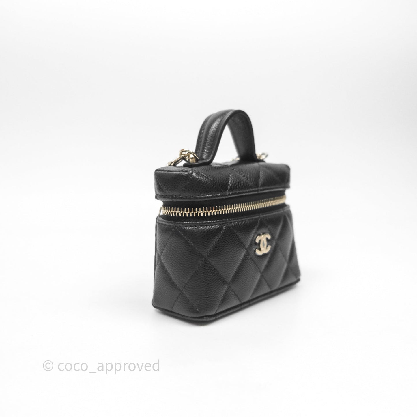 Chanel Classic Black Caviar Mini Bag Charm