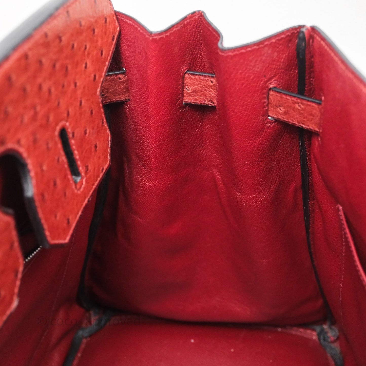 Hermès Birkin 35 Rouge H Ostrich Palladium Hardware