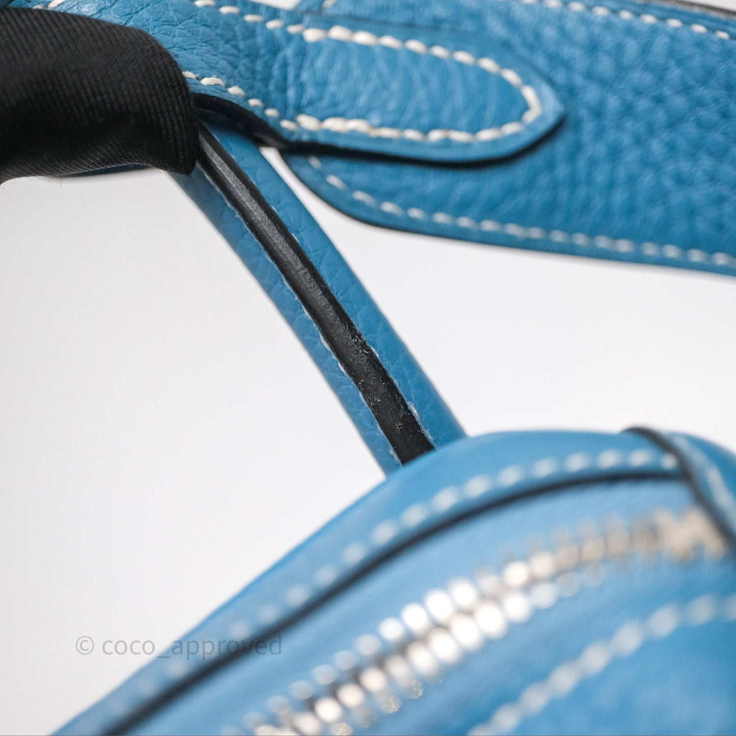 Hermès Lindy 30 Bleu Jean 75 Clemence Palladium Hardware