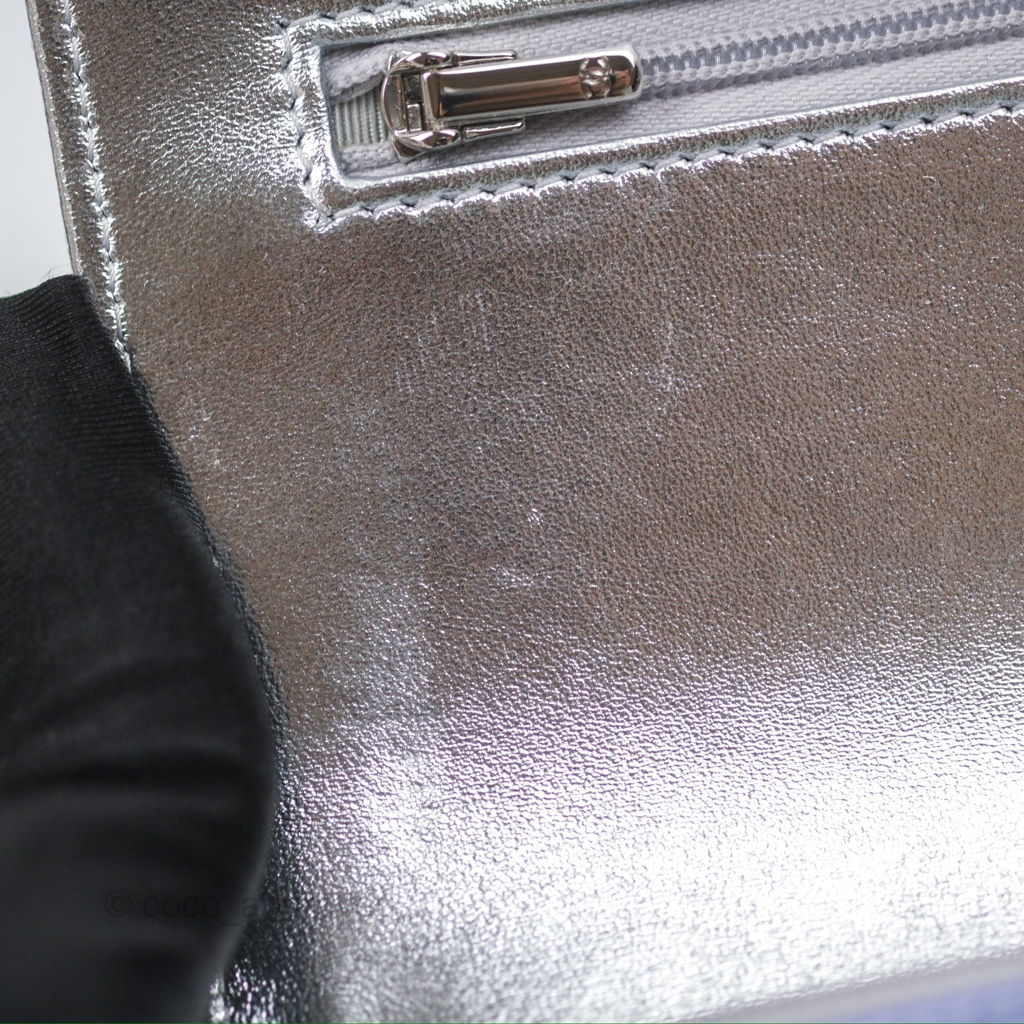 Chanel Classic Quilted Wallet on Chain WOC Iridescent Rainbow Calfskin 21K