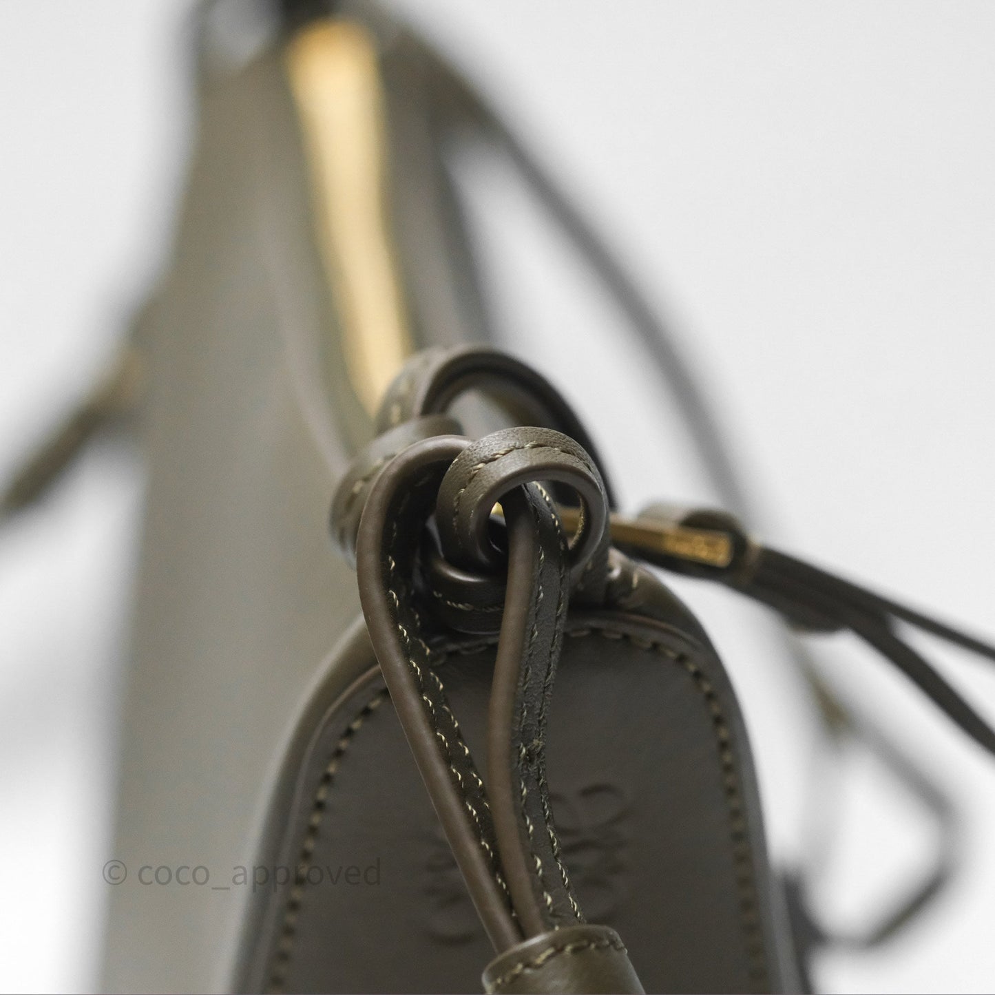 Loewe Mini Hammock Hobo In Classic Dark Khaki Green Calfskin