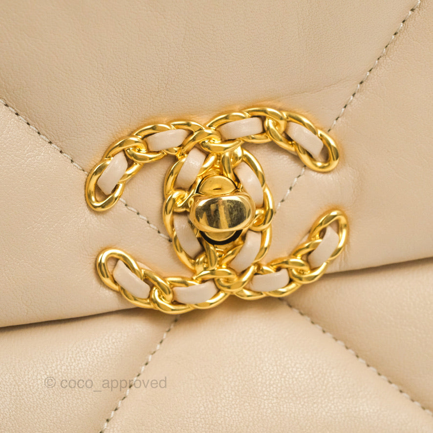 Chanel 19 Small Beige Mixed Hardware