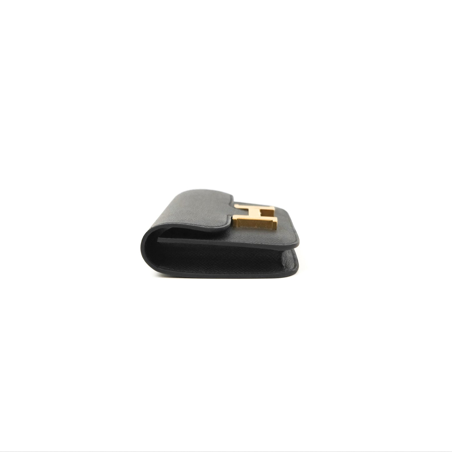 Hermès Constance Slim Wallet Black Epsom Gold Hardware