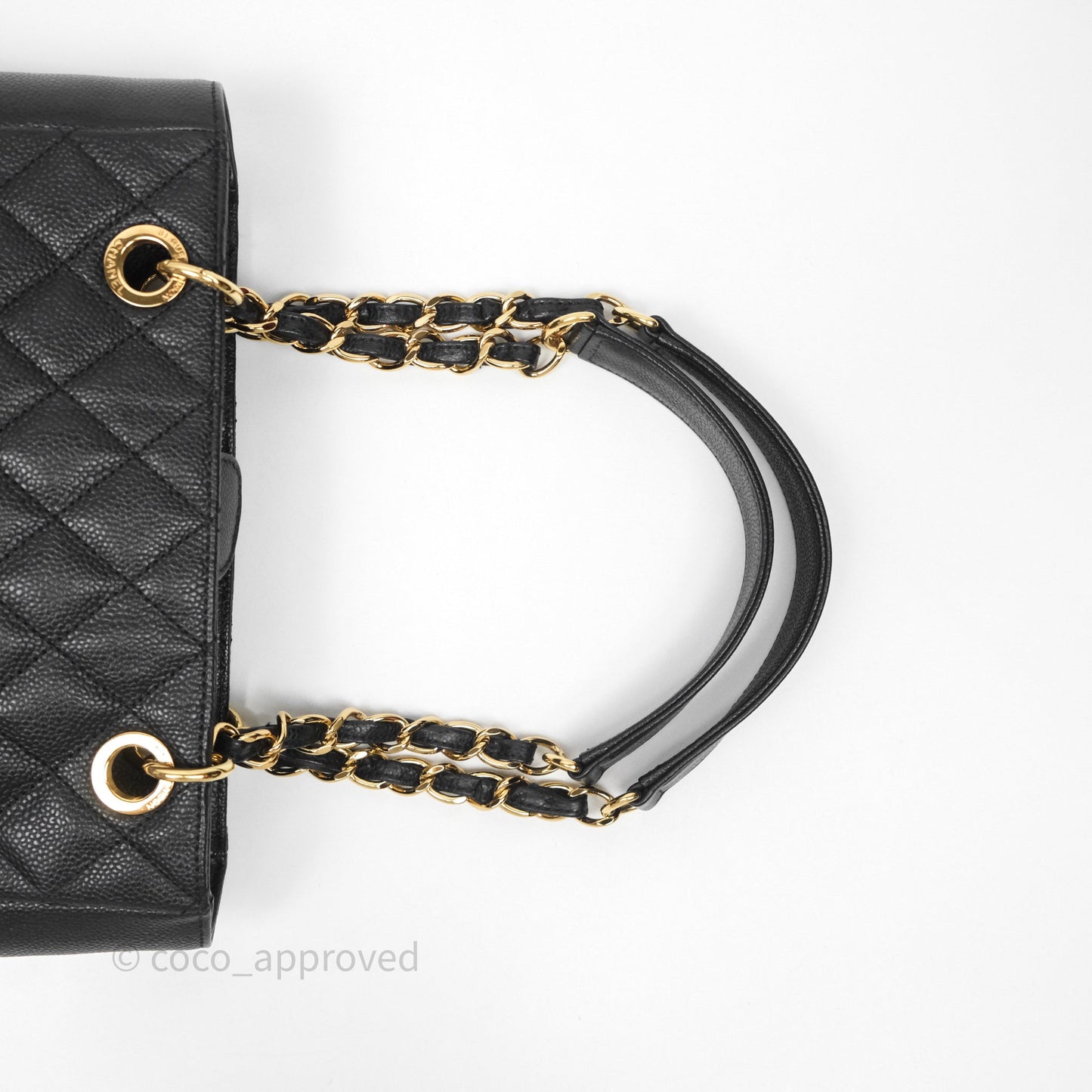 Chanel Vertical GST Black Caviar Gold Hardware