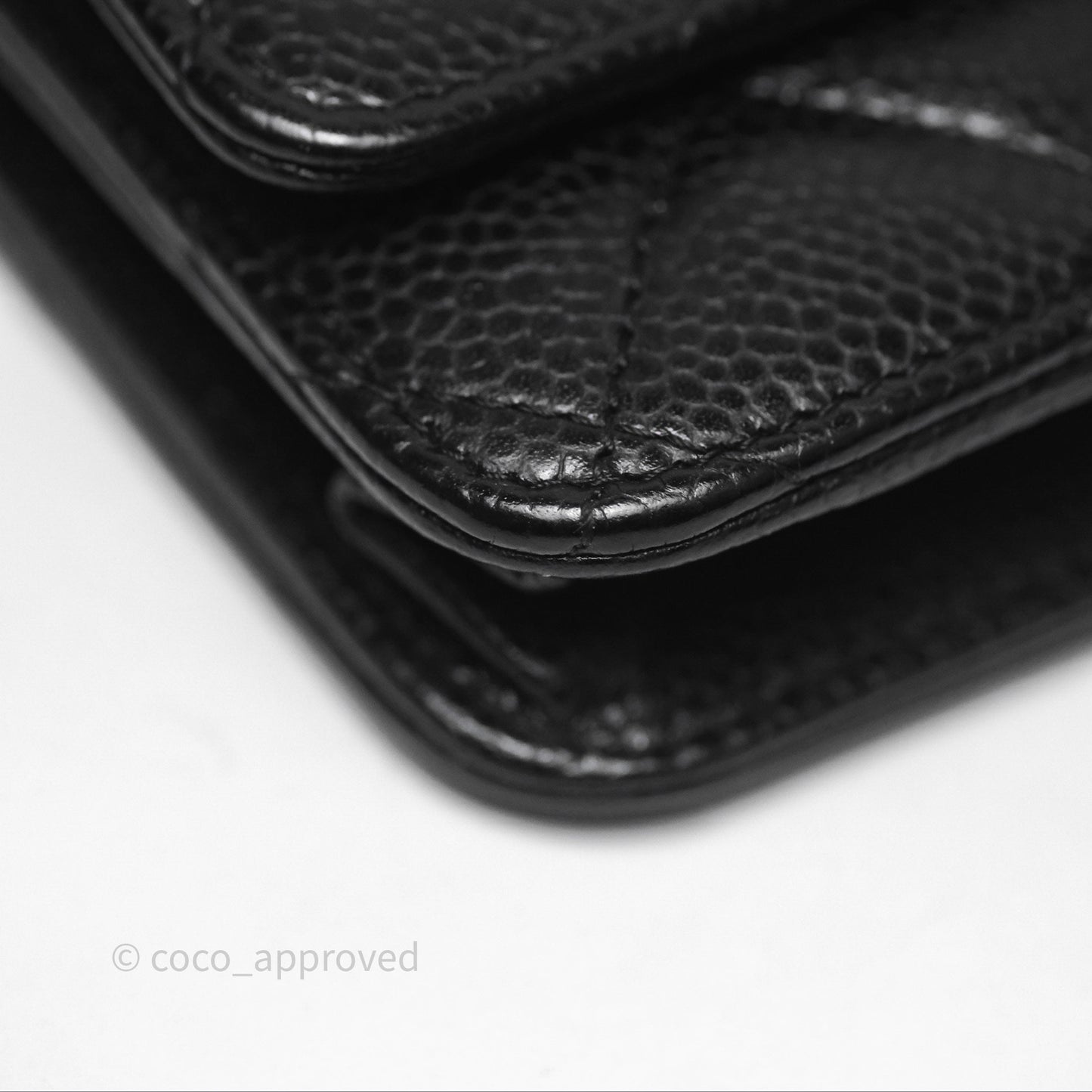 Chanel Quilted WOC Black Caviar Gold Hardware