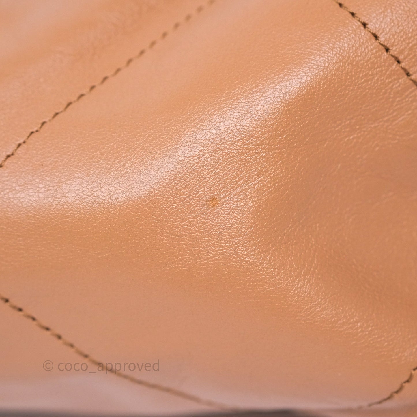 Chanel 22 Small Caramel Beige Shiny Calfskin Aged Gold Hardware