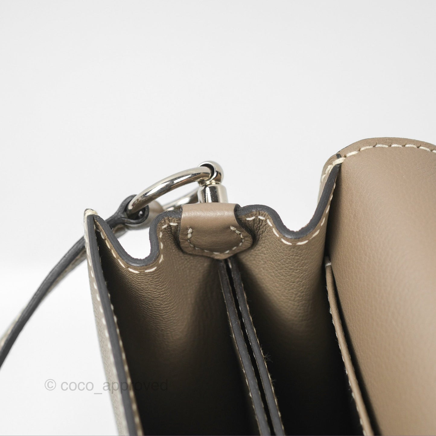 Hermès Roulis 23 Etoupe Evercolor Palladium Hardware