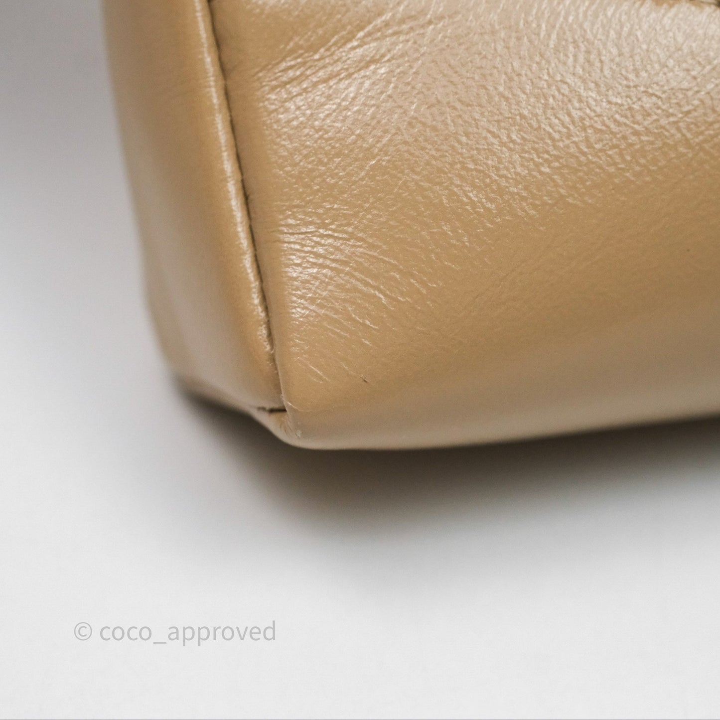 Chanel Nano 31 Beige Shiny Lambskin Gold Hardware