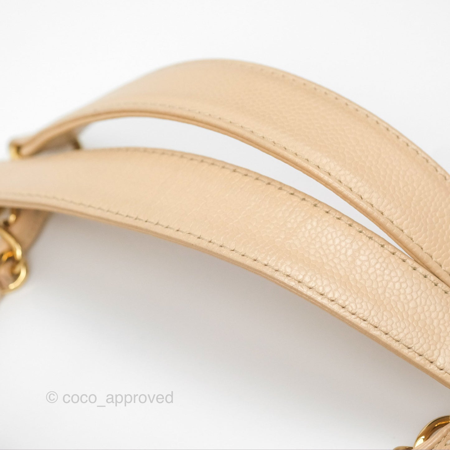 Chanel GST Beige Caviar Gold Hardware