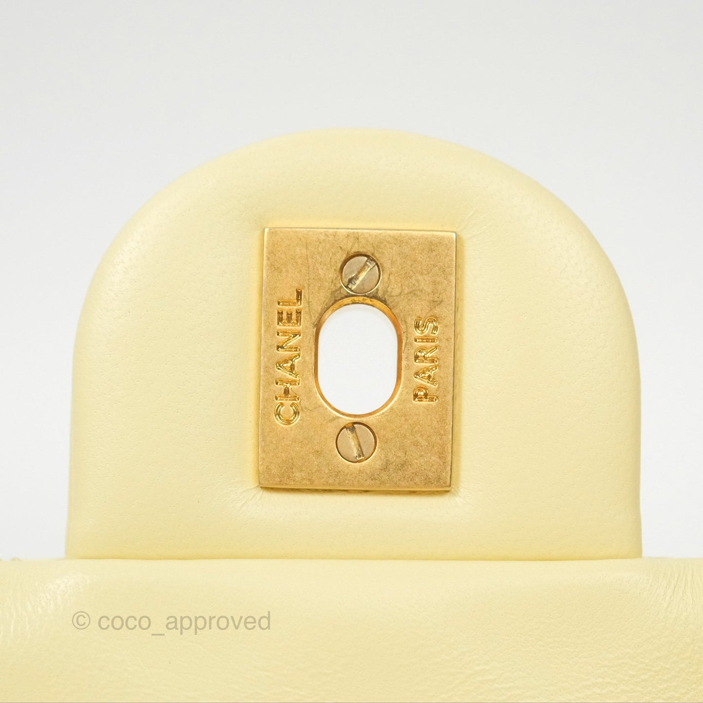 Chanel Mini Rectangular Flap with Camellia Adjustable Chain Yellow Lambskin Aged Gold Hardware 23S