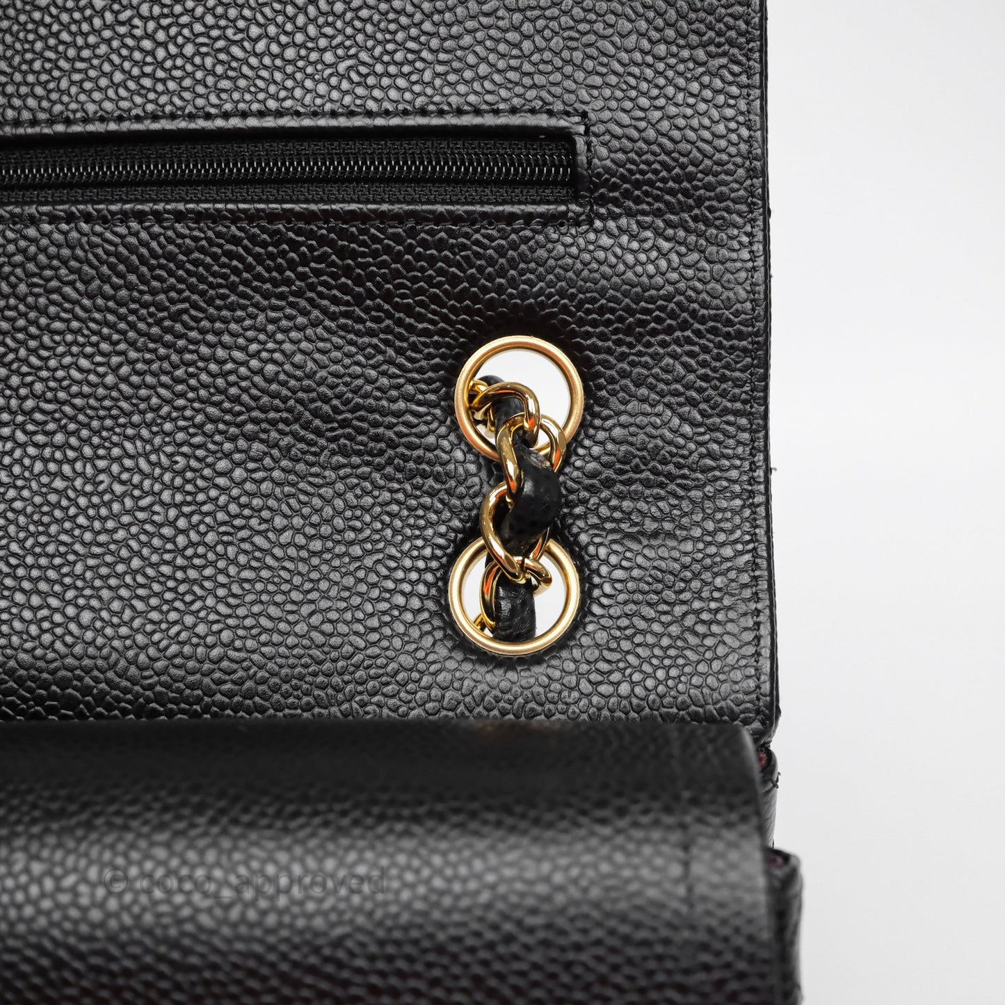 Chanel Small Classic Flap Quilted Black Caviar Gold Hardware