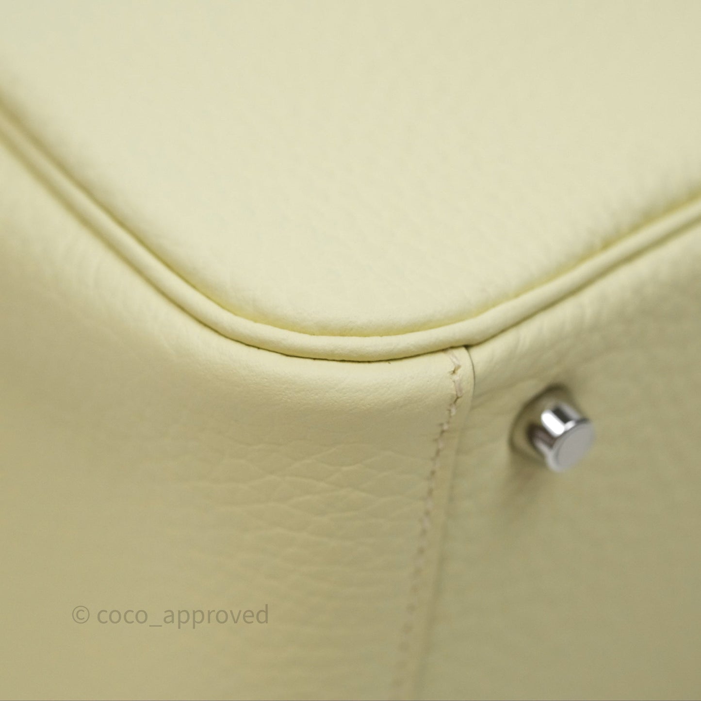 Hermès Mini Lindy II 20 Jaune Milton Clemence Palladium Hardware