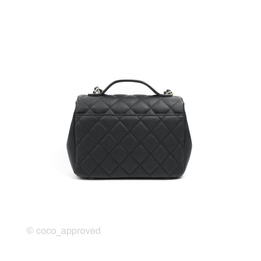Chanel Quilted Medium Business Affinity Flap Black Caviar Gold Hardware