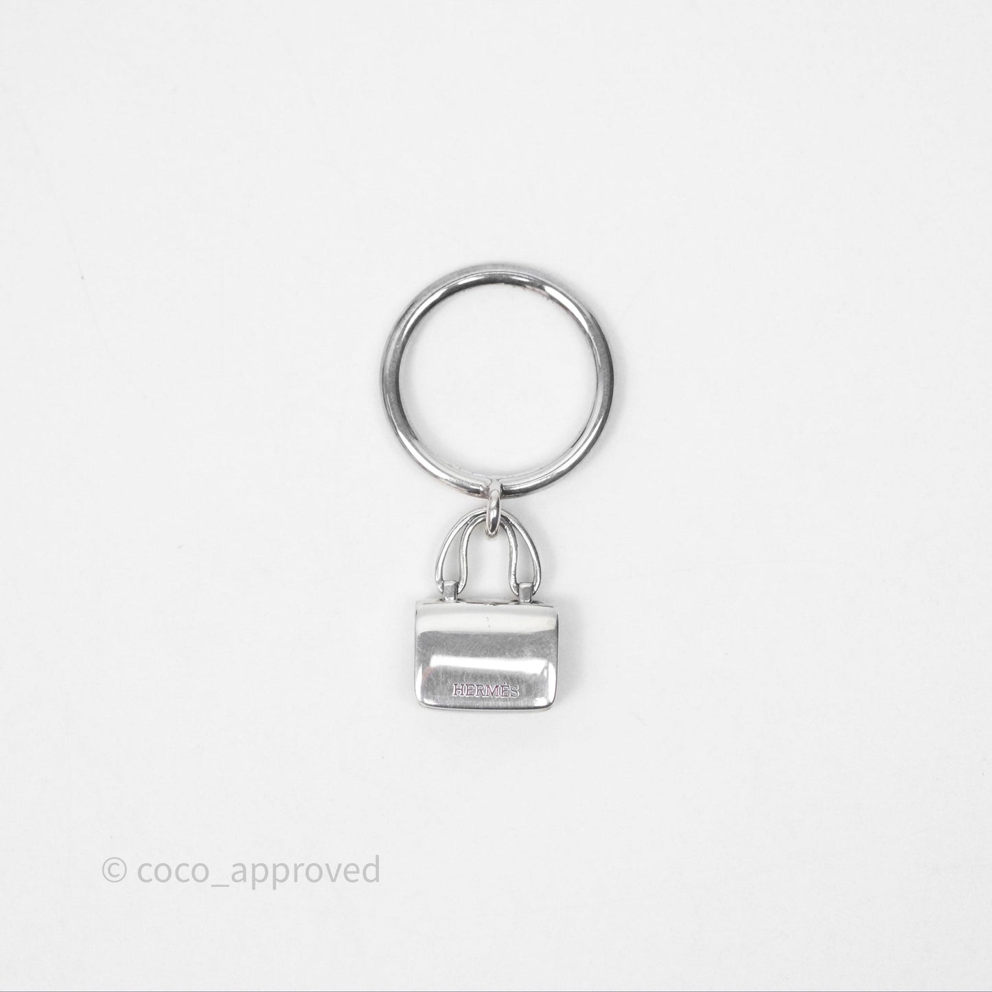 Hermès Amulettes Constance Ring in Sterling Silver Size 53