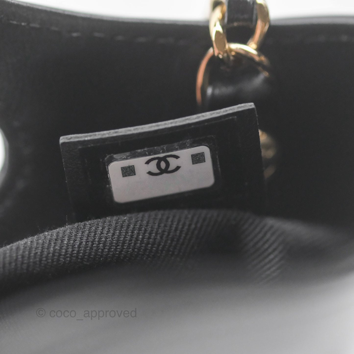 Chanel Nano 31 Black Shiny Calfskin Gold Hardware