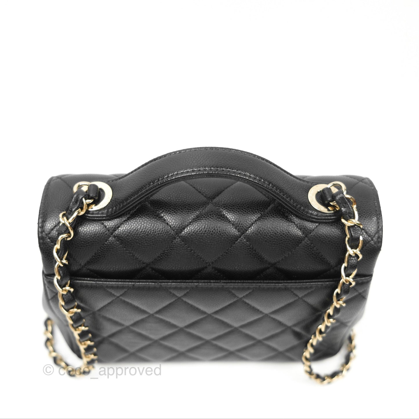 Chanel Quilted Medium Business Affinity Flap Black Caviar Gold Hardware