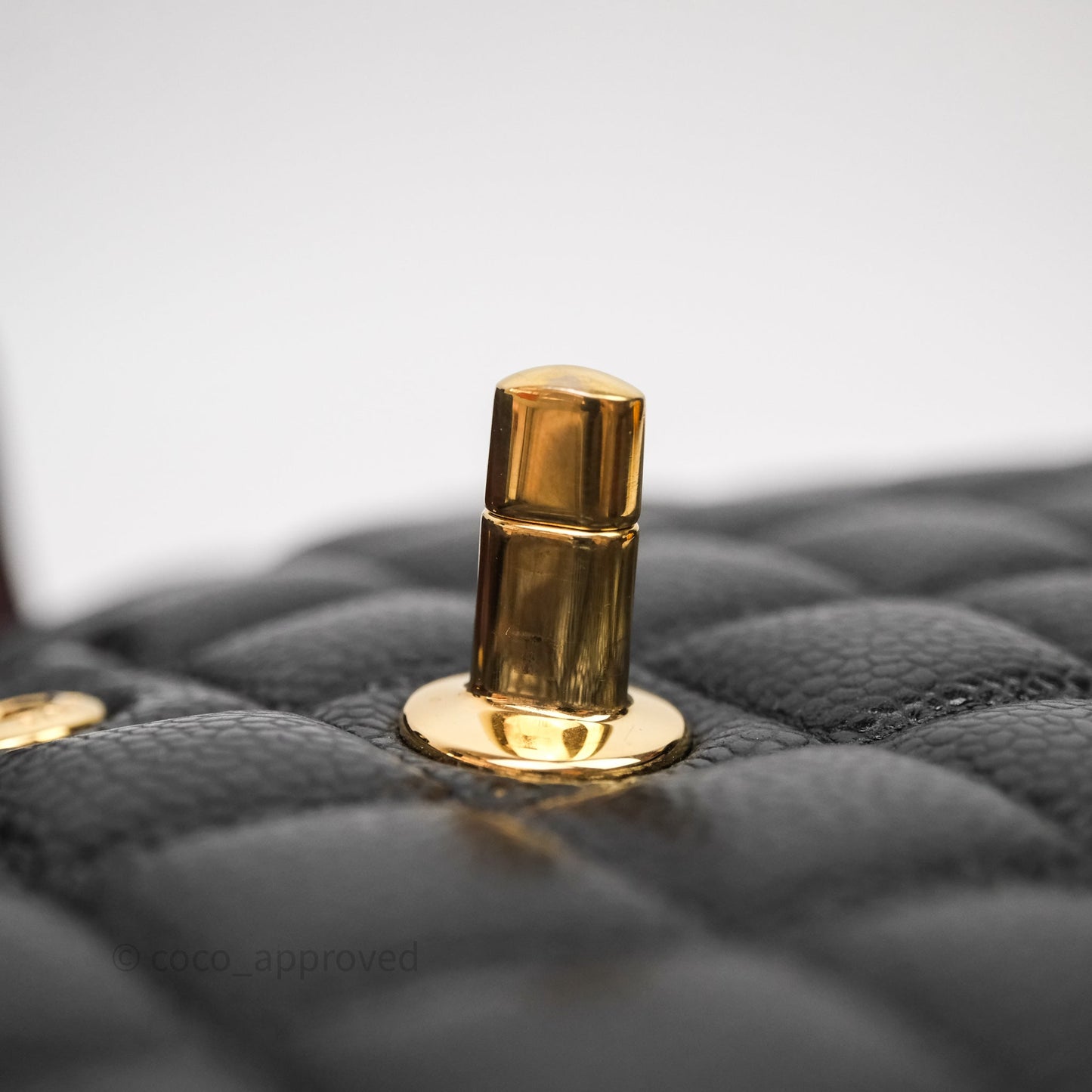 Chanel Small Classic Flap Quilted Black Caviar Gold Hardware