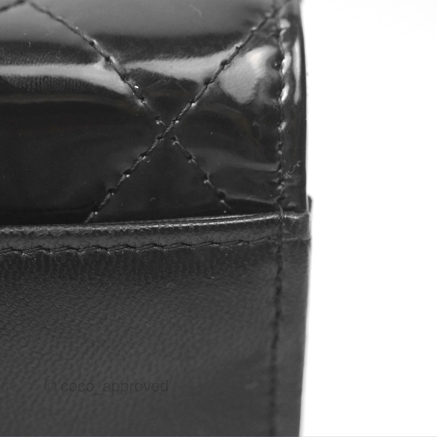 Chanel Wallet On Chain WOC Black Patent Lambskin Gold Hardware