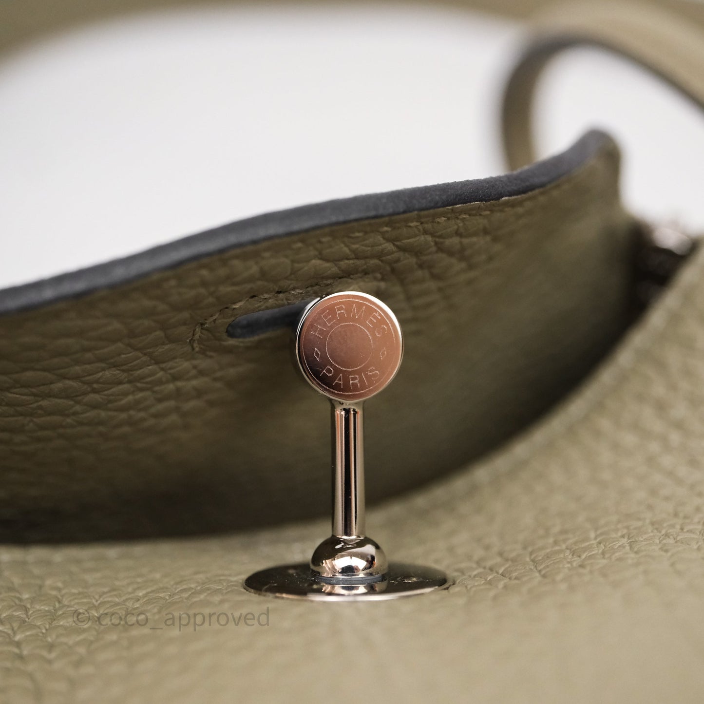 Hermès Mini Lindy 20 Sauge Q1 Clemence Palladium Hardware