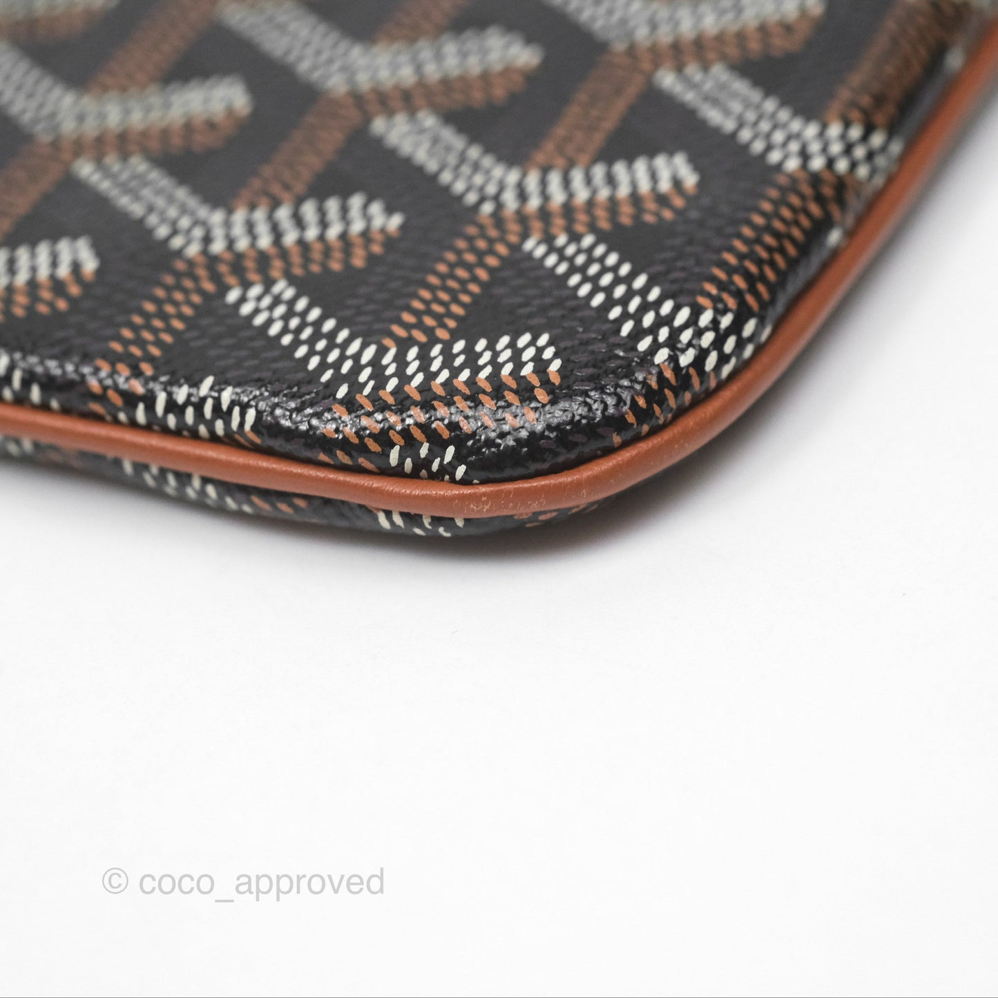 Goyard Sénat MM Pouch Black/ Tan