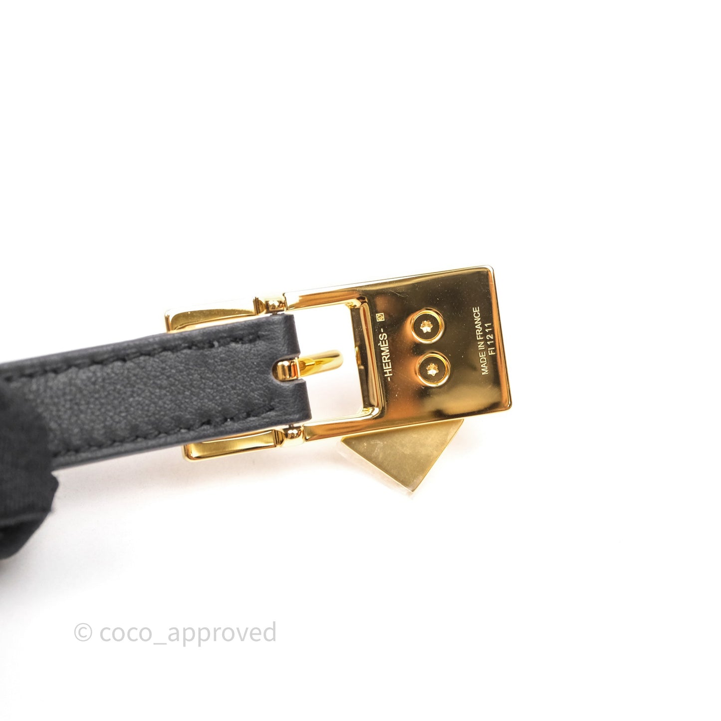 Hermès Lucky 15 Reversible Belt Noir/Gold