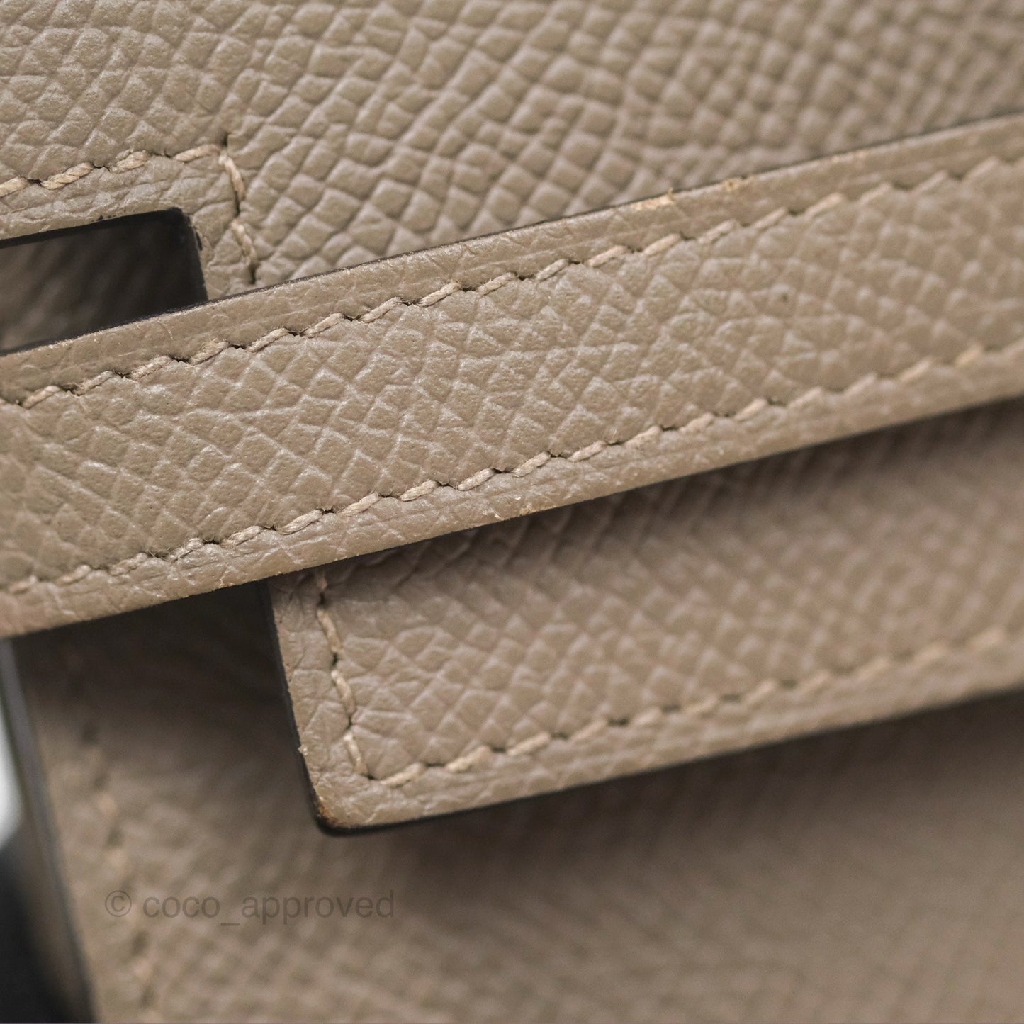 Hermès Kelly Wallet Gris Asphalte M8 Epsom Gold Hardware