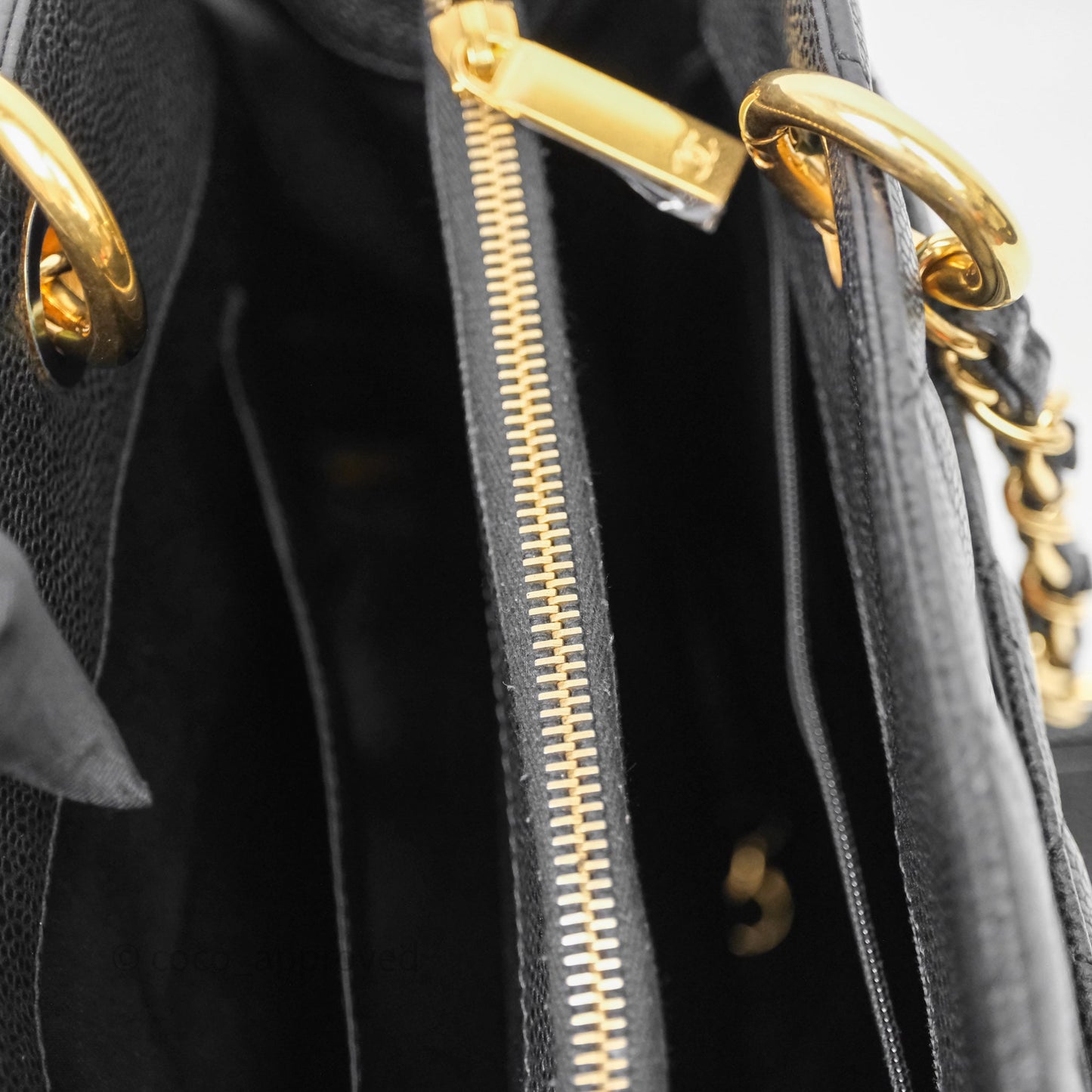 Chanel GST Black Caviar Gold Hardware