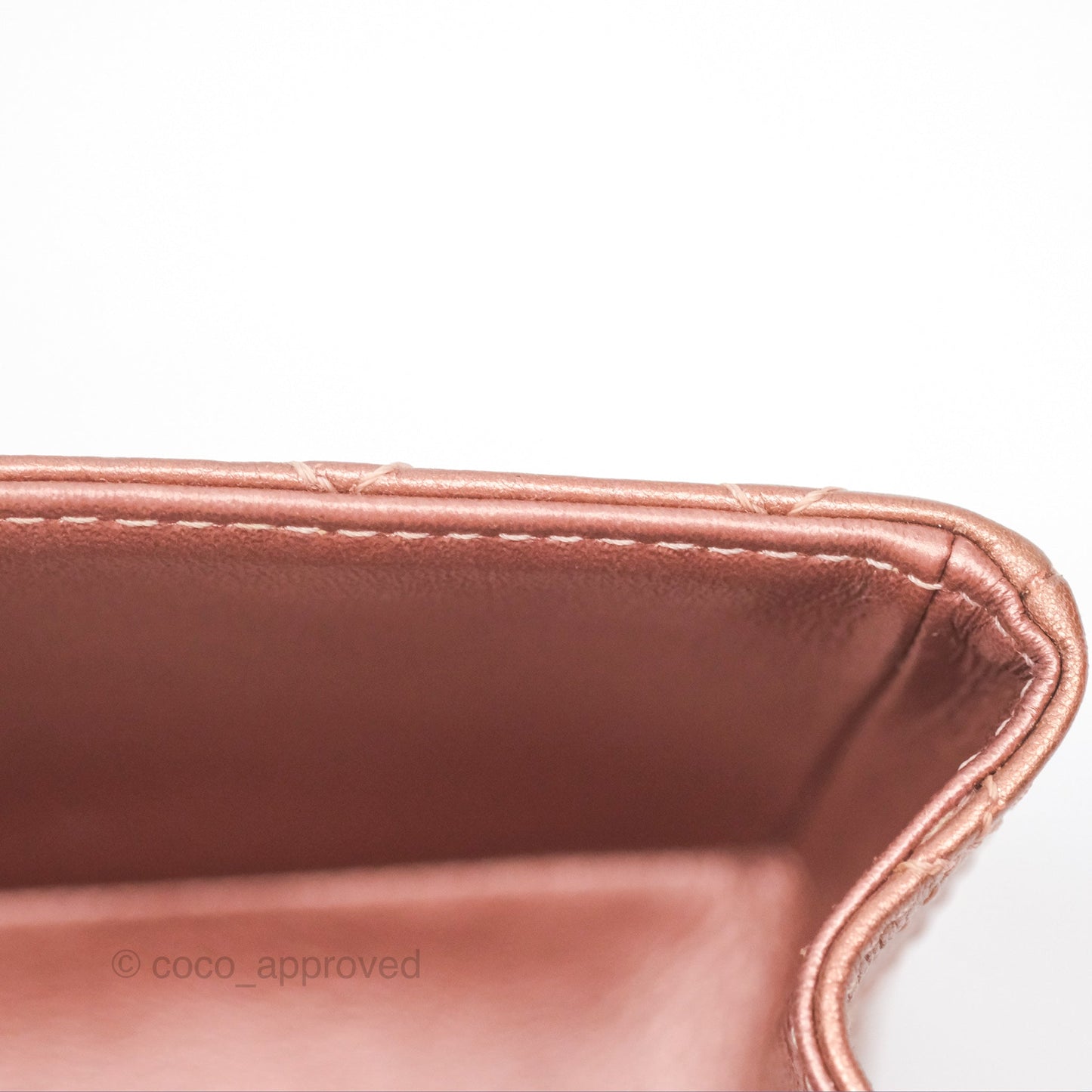 Chanel Mini Reissue 224 Copper Metallic Calfskin Rose Gold
