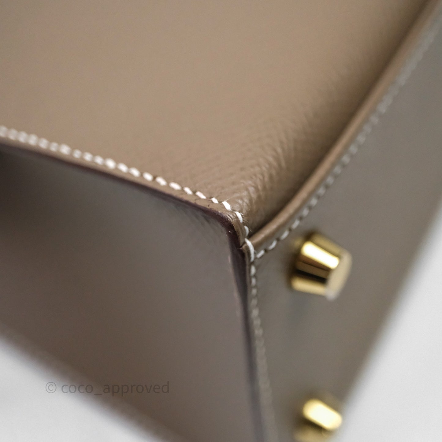 Hermes Kelly 25 Etoupe 18 Epsom Gold Hardware