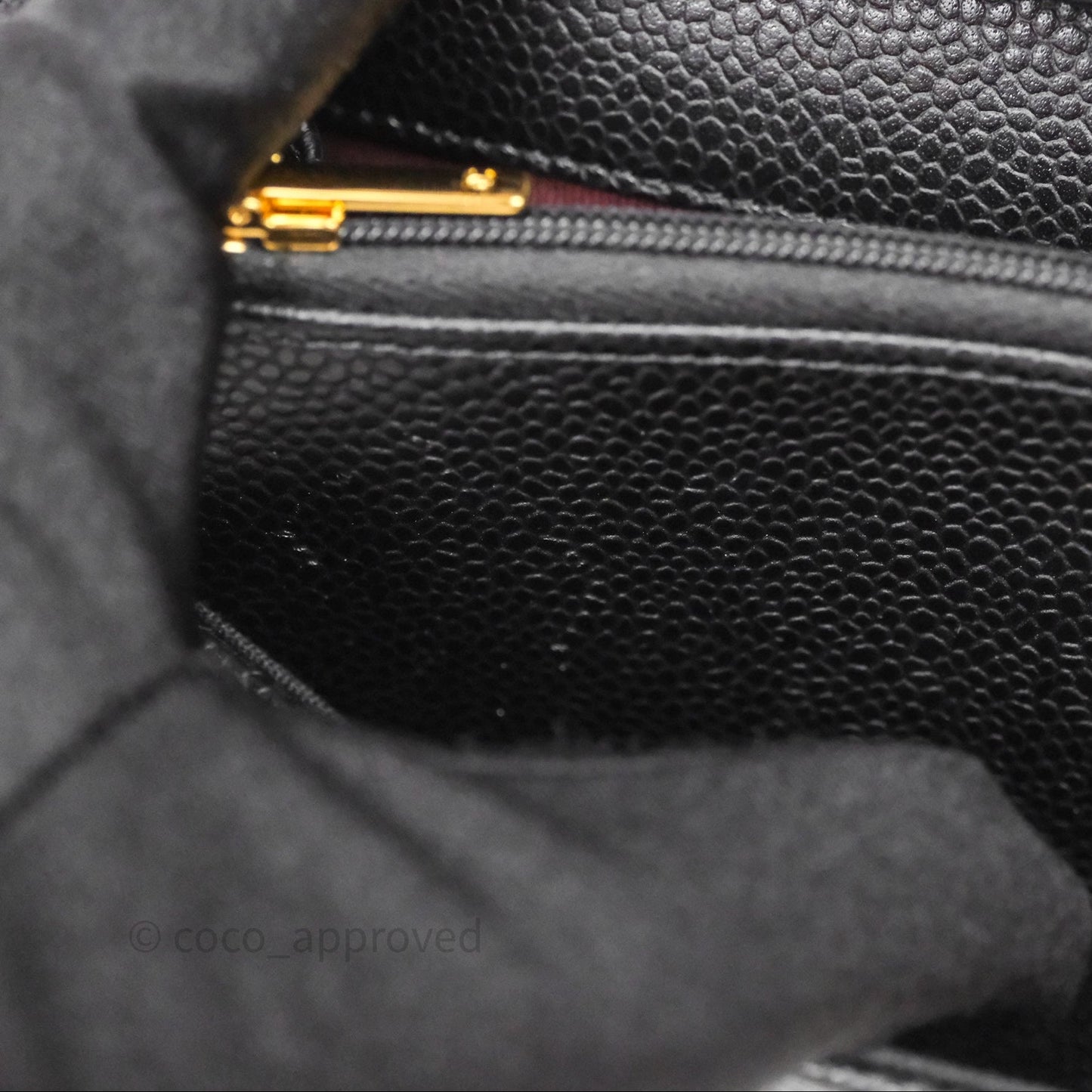 Chanel Classic Wallet On Chain WOC Quilted Black Caviar Gold Hardware