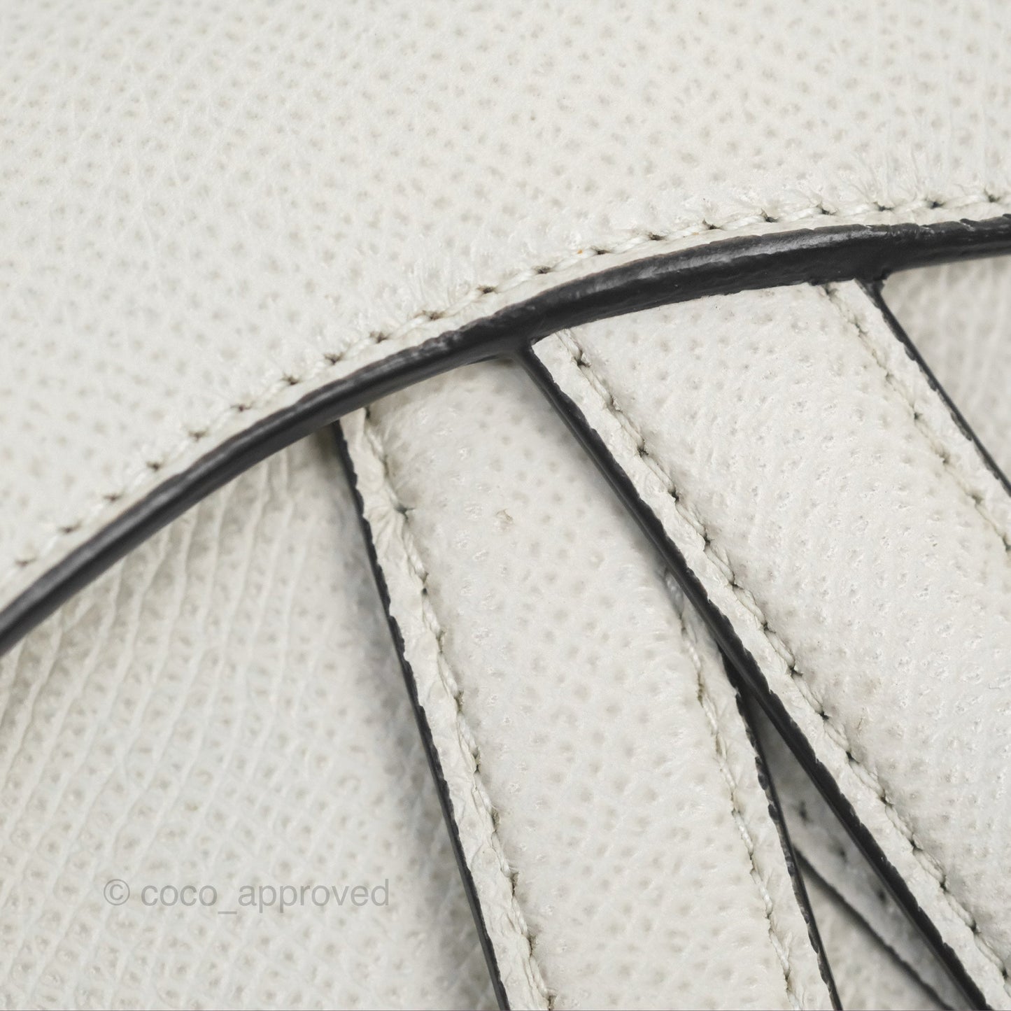 Christian Dior Mini Saddle Bag White Grained Calfskin Gold Hardware