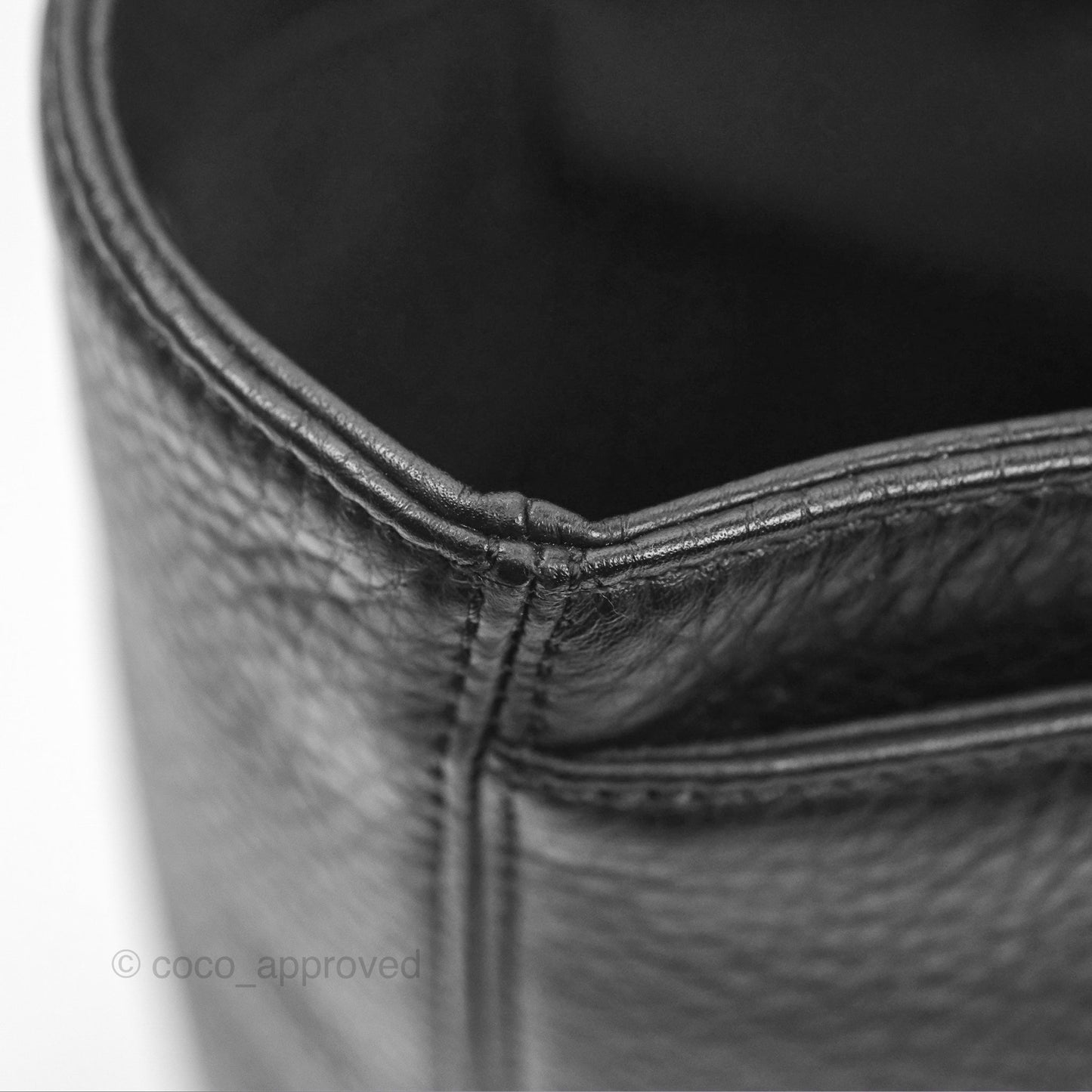 Chanel Executive Tote Bag Black Grained Calfskin Silver Hardware