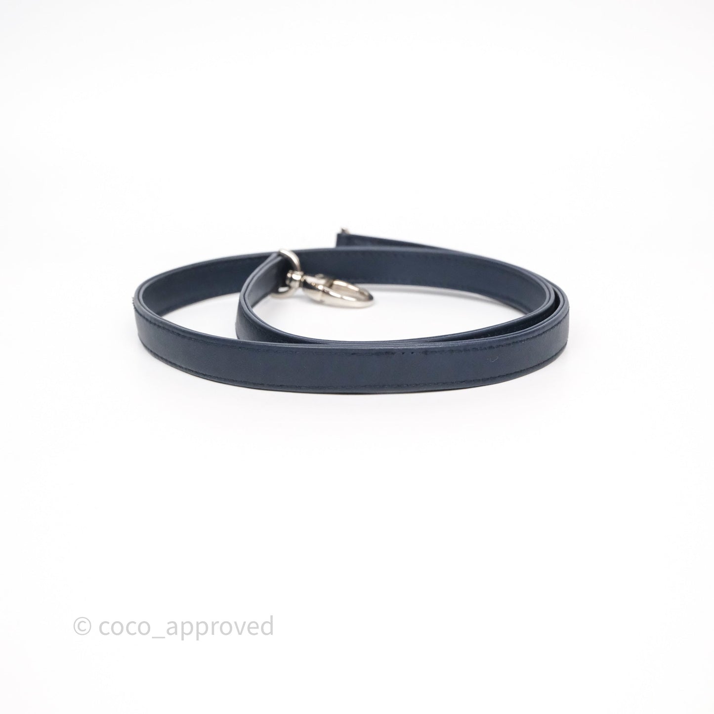 Christian Dior Medium Lady Dior Navy Lambskin Silver Hardware