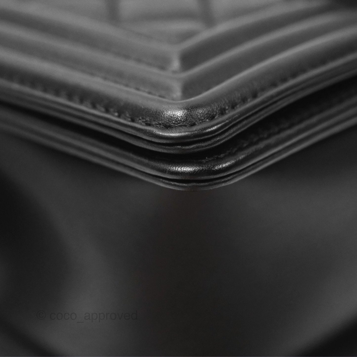Chanel Small Boy Quilted Black Calfskin Ruthenium Hardware