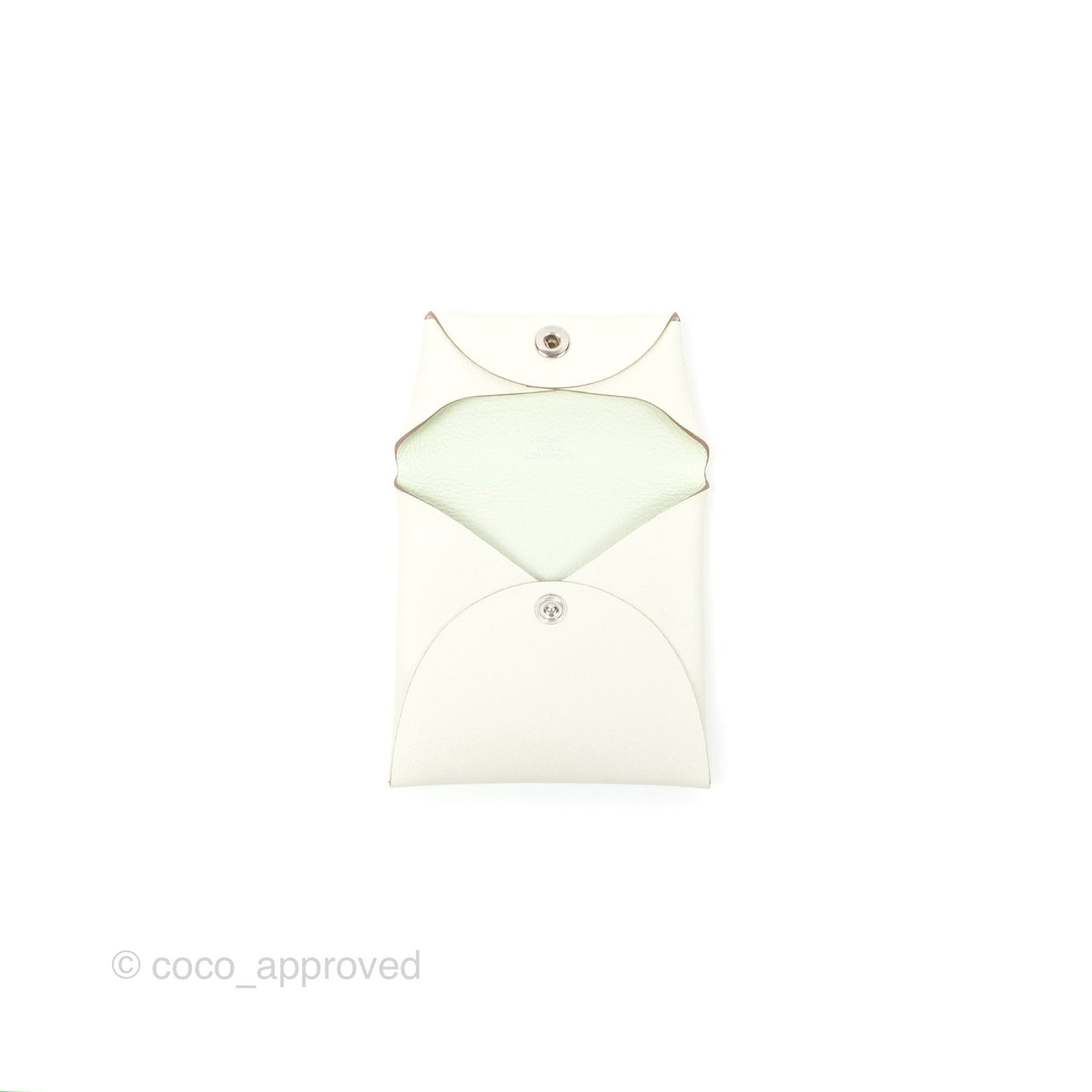 Hermès Bastia Coin Purse Mushroom Vert Fizz Evercolor