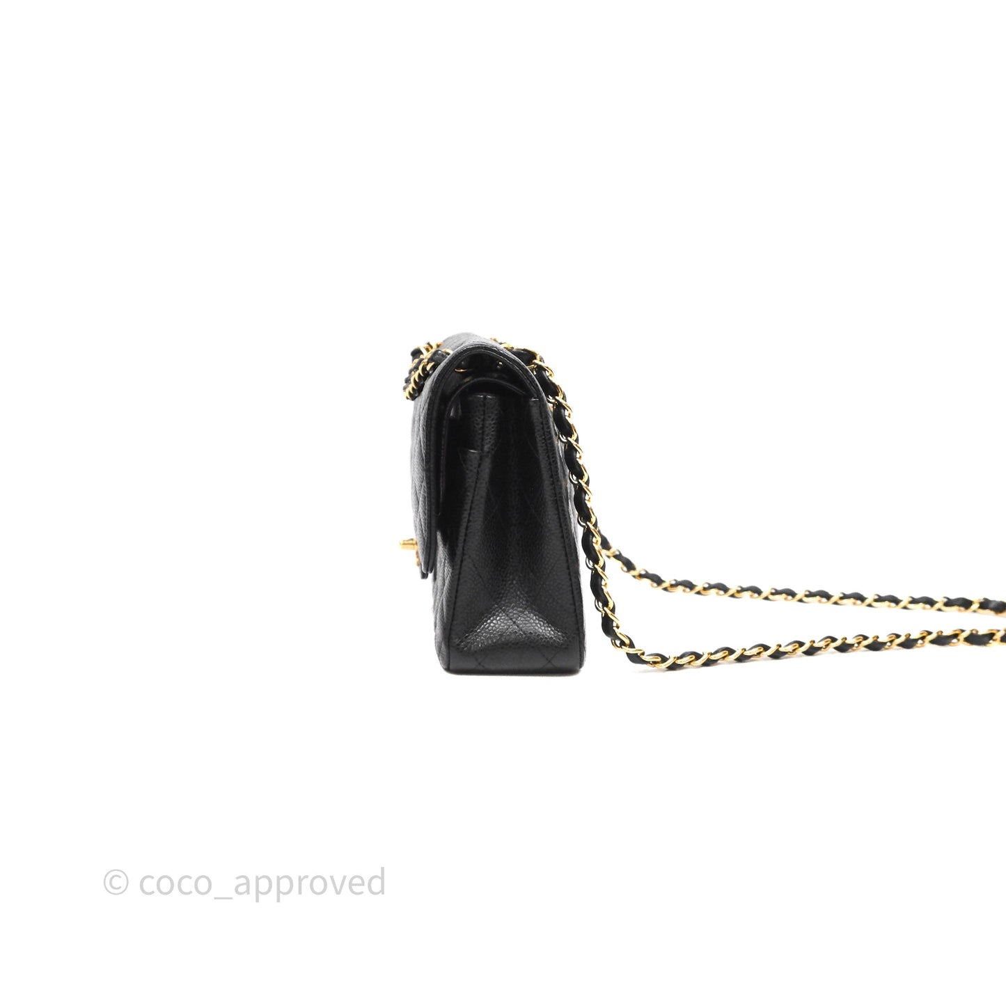 Chanel Classic Medium Flap Quilted Black Caviar Gold Hardware