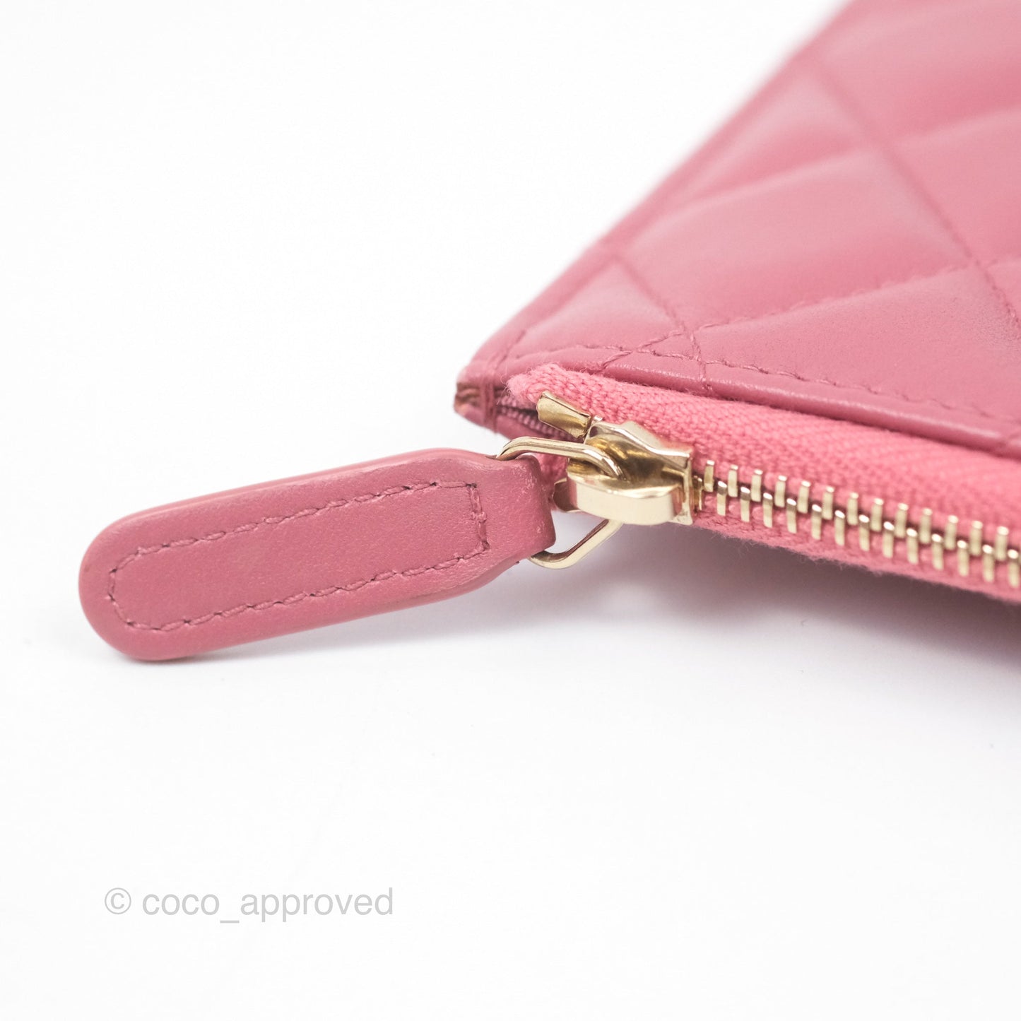 Chanel Boy Long Pouch Wallet Dusty Pink Lambskin Aged Gold Hardware