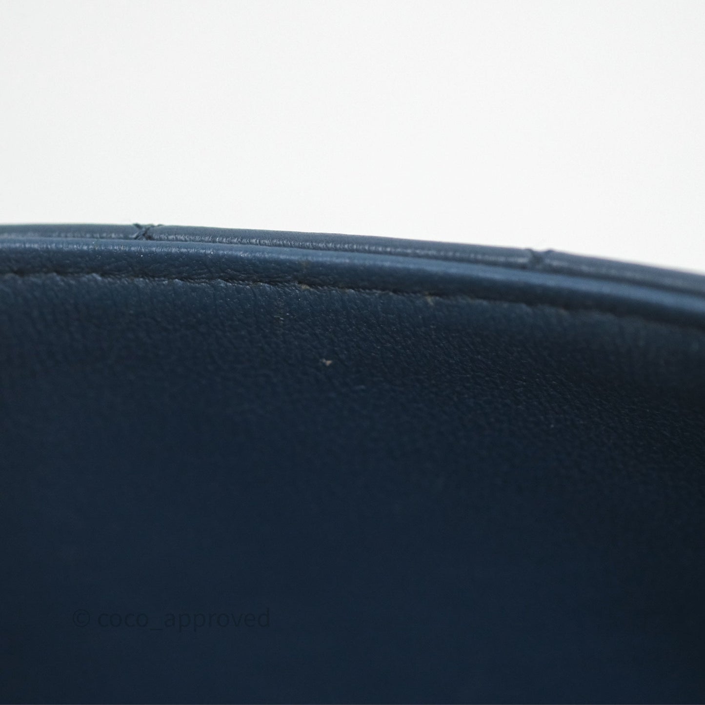 Chanel Quilted Mini Rectangular Navy Lambskin Silver Hardware