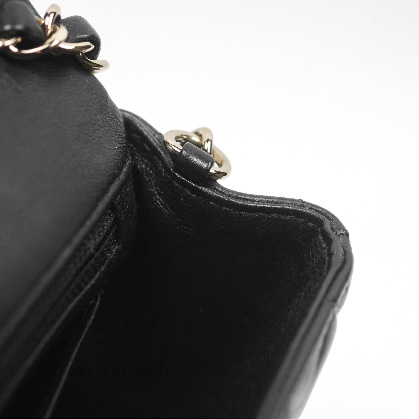 Chanel Quilted Mini Rectangular Flap Black Lambskin Gold Hardware