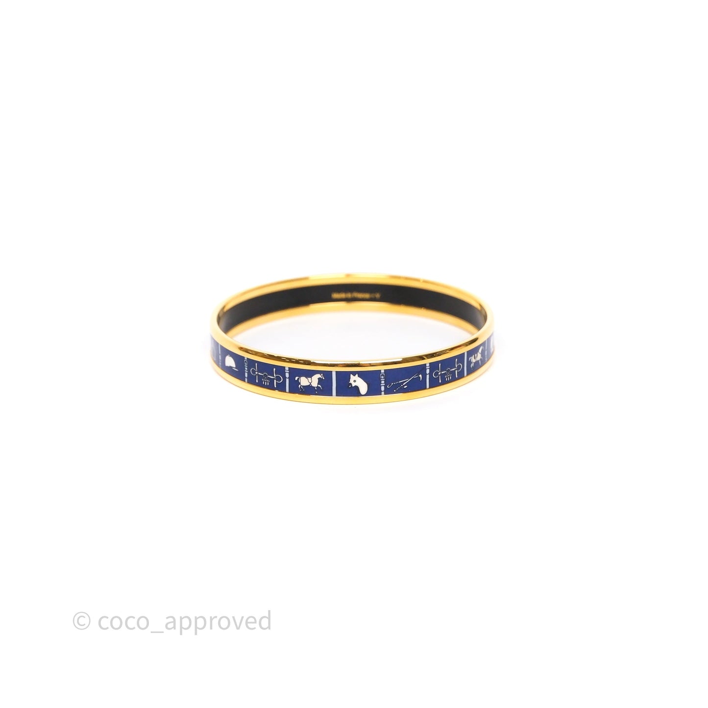Hermès Bangle Blue Gold Hardware