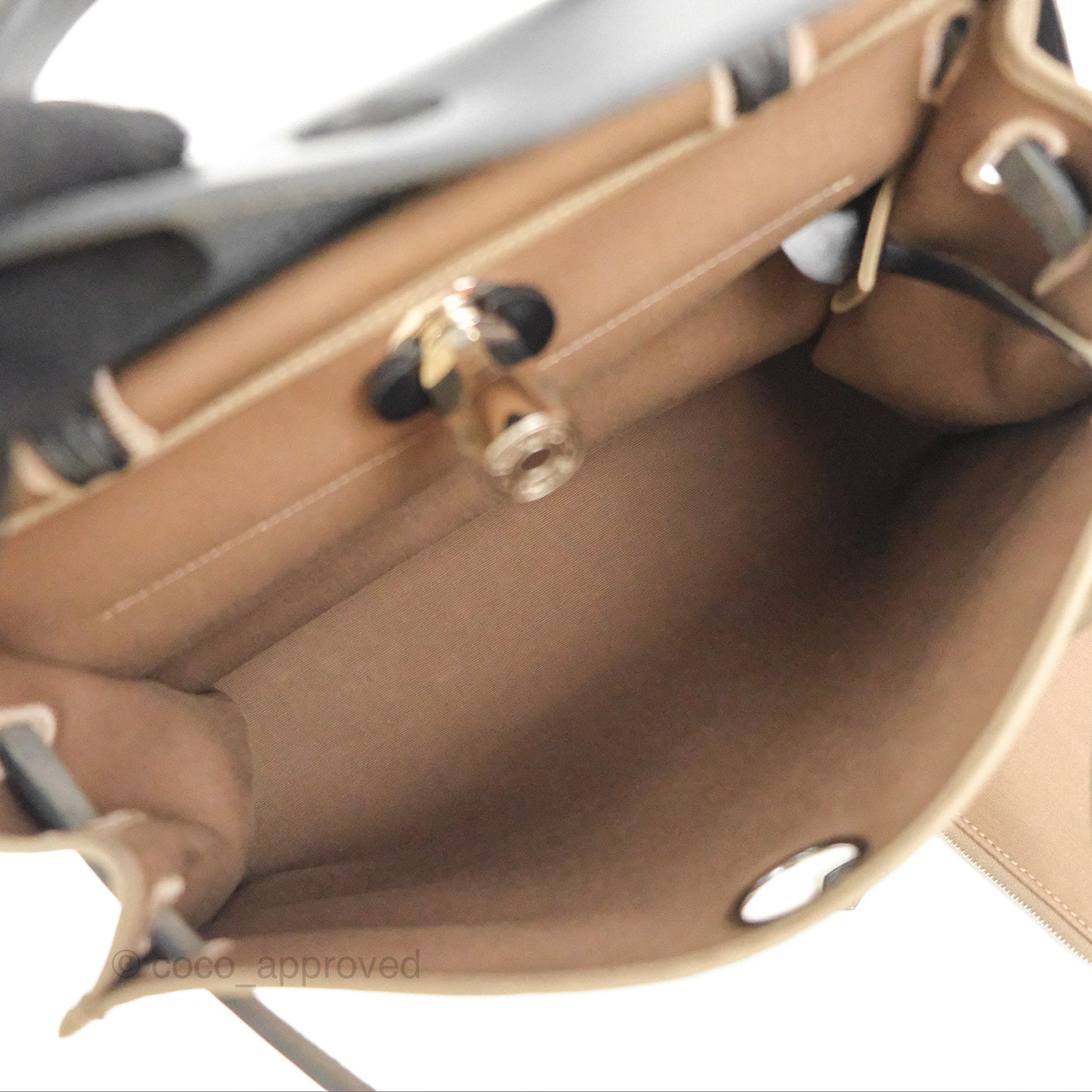 Hermès Herbag Zip 31 Ebene/Etoupe Canvas Palladium Hardware