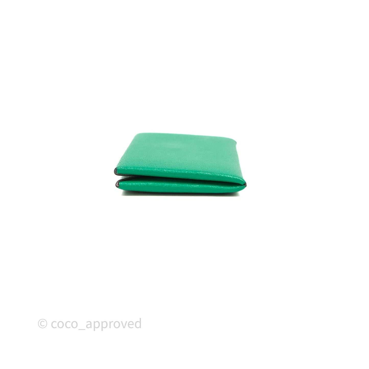 Hermès Calvi Verso Card Holder Vert Mysore