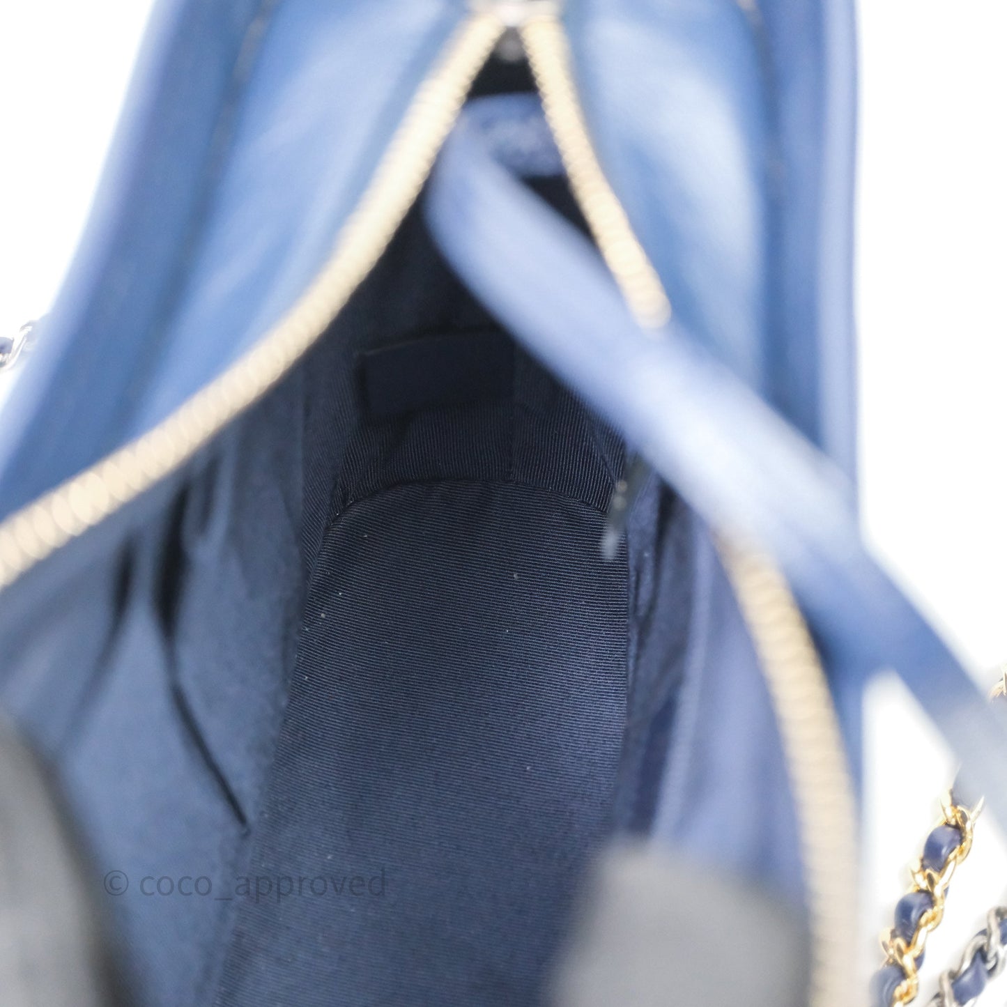 Chanel Quilted Small Gabrielle Hobo Navy Aged Calfskin Mixed Hardware
