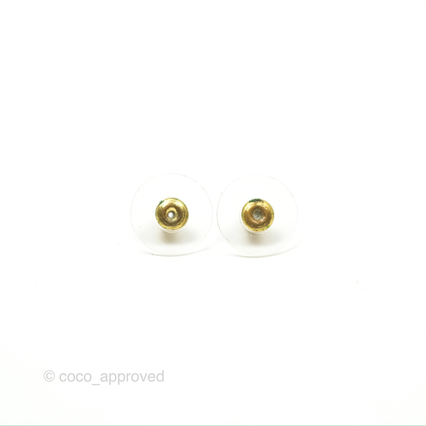 Chanel Double Crystal CC Earrings Silver & Gold Tone 21A