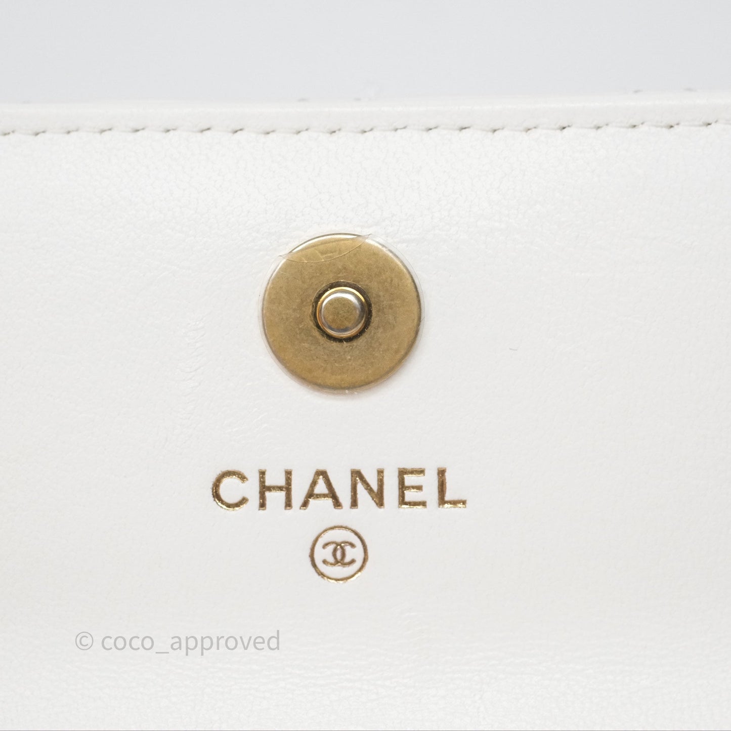 Chanel Mini Pearl Crush Clutch With Chain Belt Bag White Aged Gold Hardware