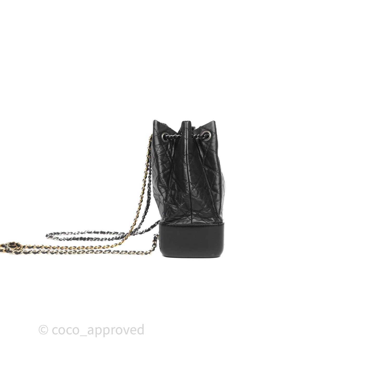 Chanel Small Gabrielle Backpack Black Aged Calfskin