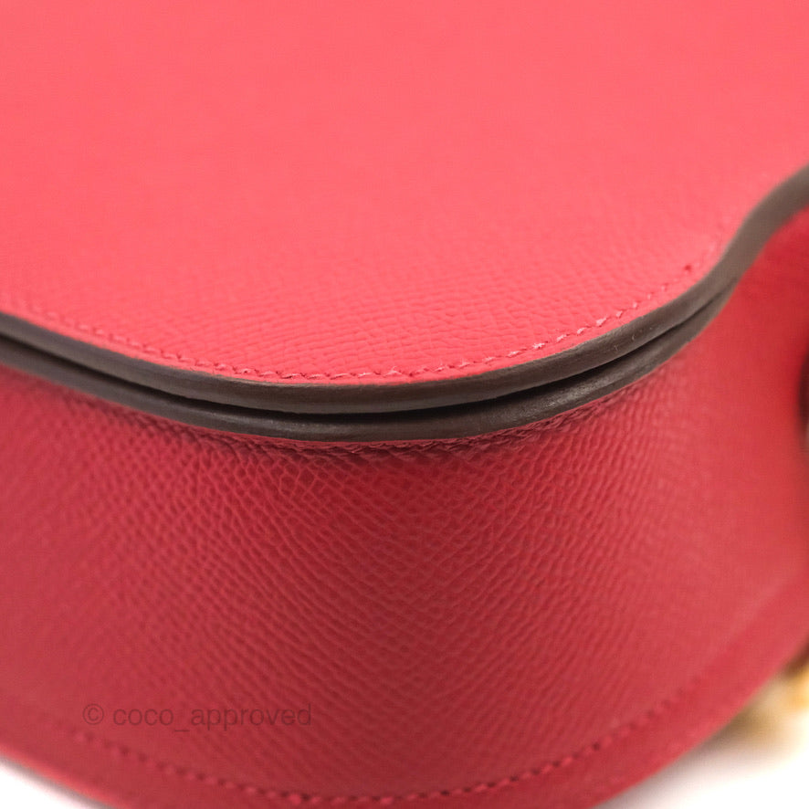 Hermès Della Cavalleria Mini Bag Rouge Piment Epsom Gold Hardware