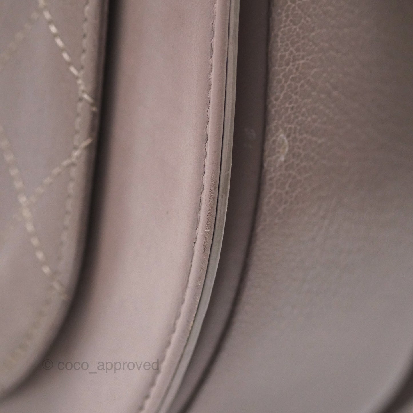 Chanel Coco Curve Flap Burnished Lilac Grey Calfskin Goatskin Antique Gold Hardware