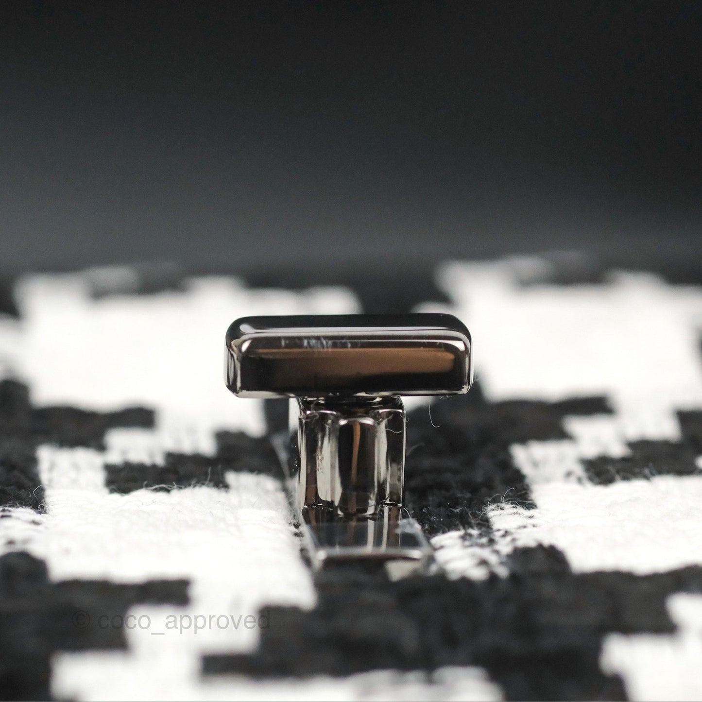 Dior Small Caro Bag Black & White Macro Houndstooth Fabric