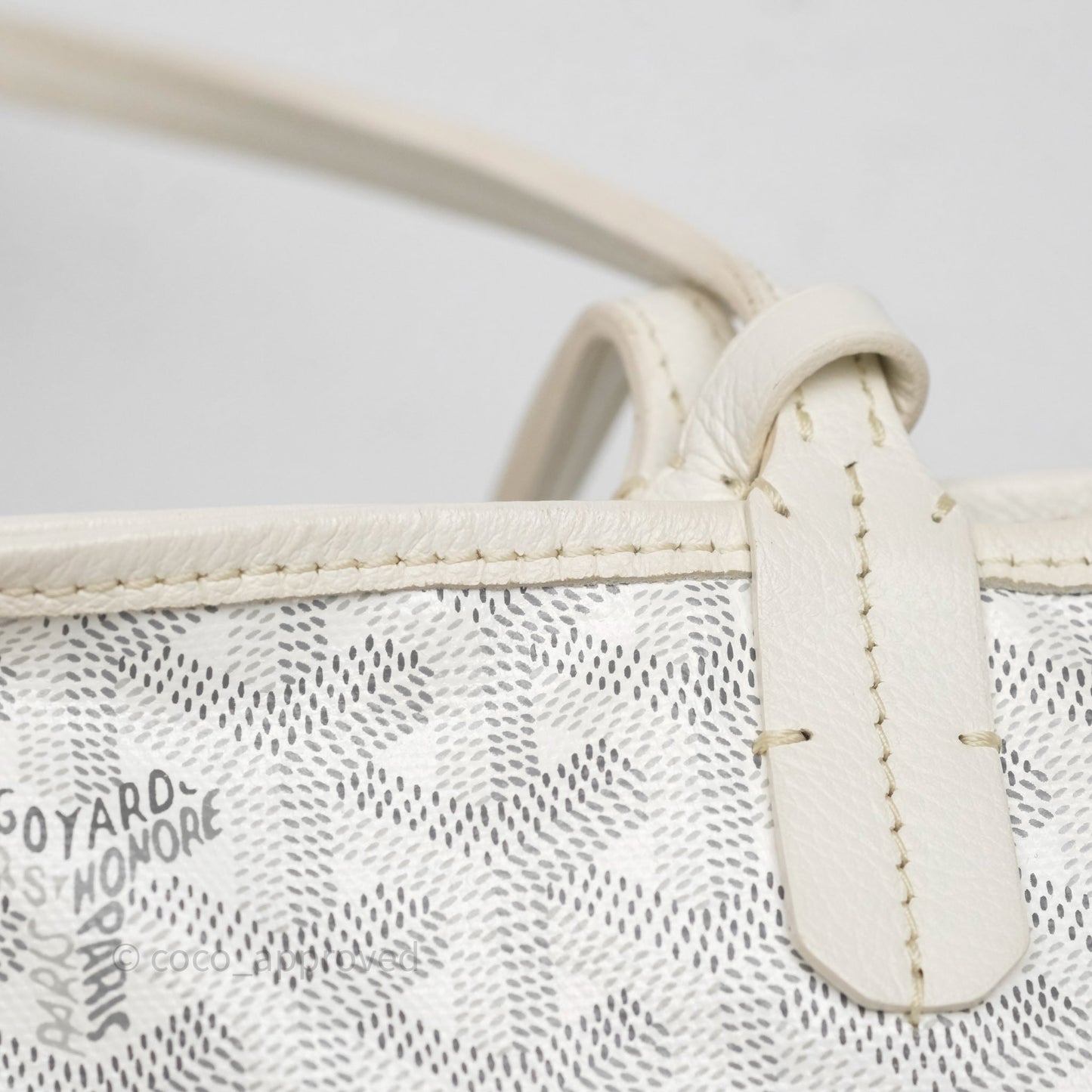 Goyard St Louis Tote PM White